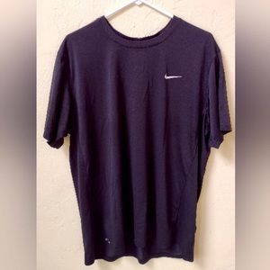 Nike Dri Fit Shirt Men's XL Black Athletic Short Sleeve Jersey Tee